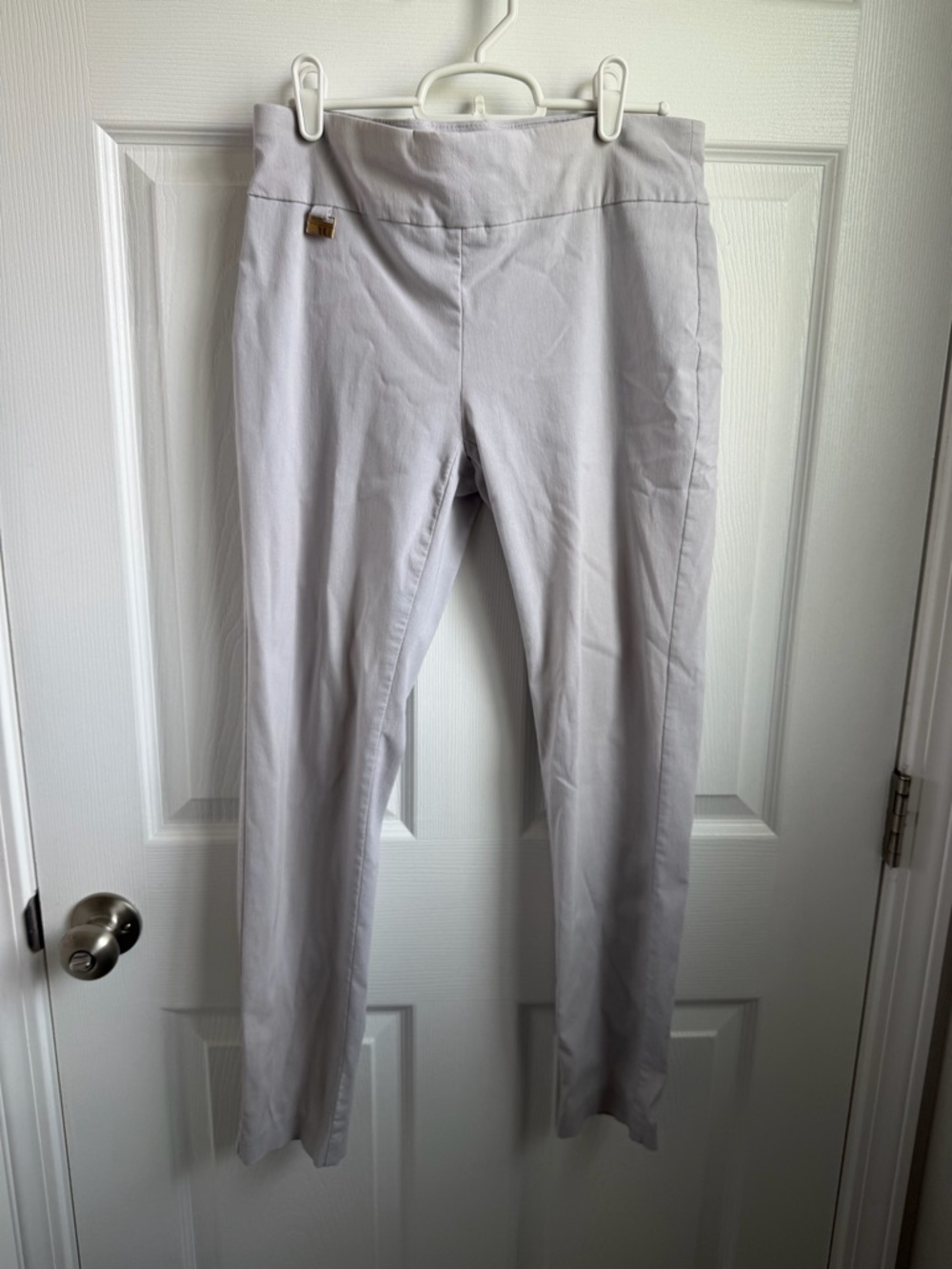 Alfani Petite Light Gray Stretch Pants